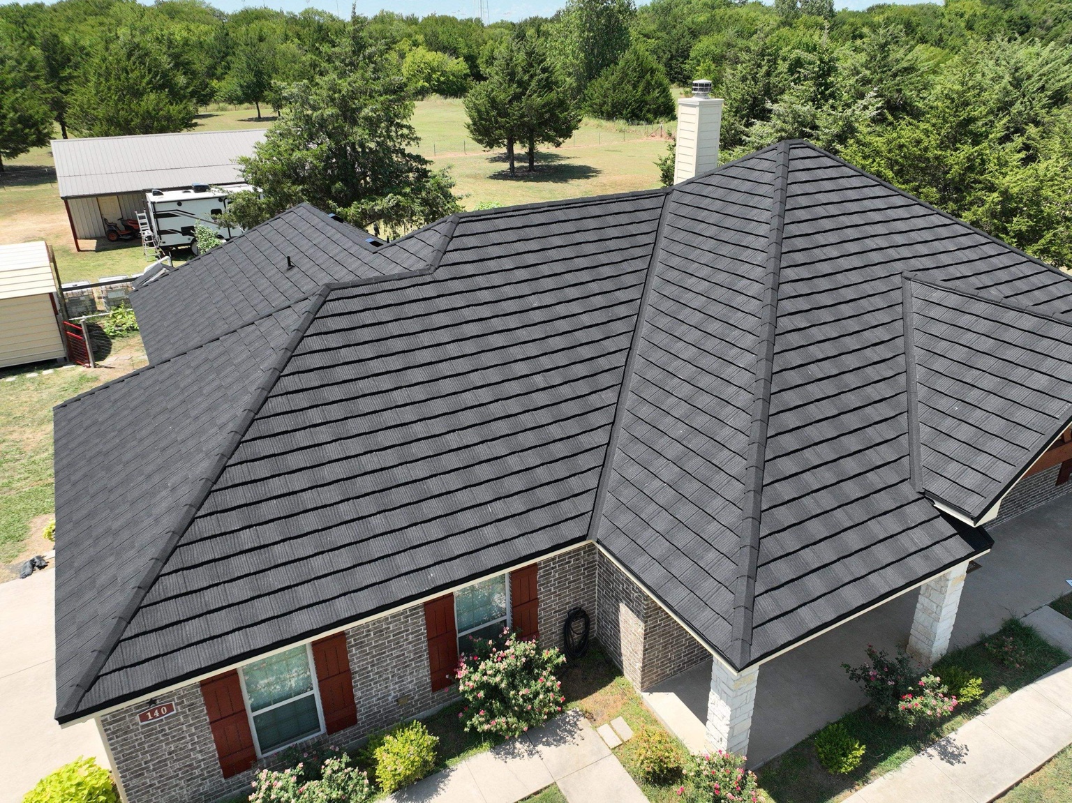 Premium stone-coated steel roofing project